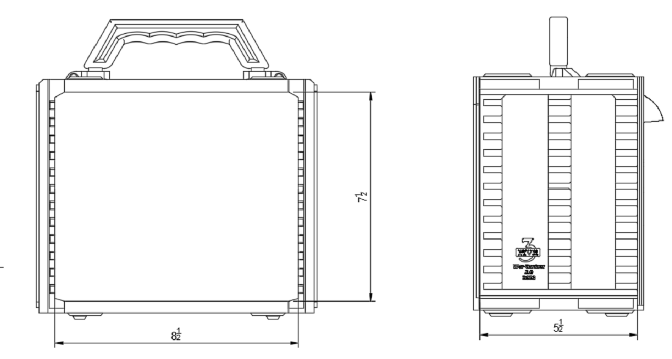Dimensions in inches