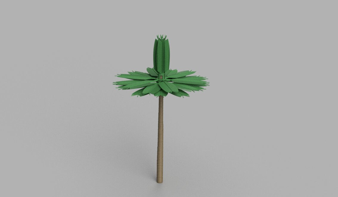 3D Printable 1:48 scale palm tree .STL Download