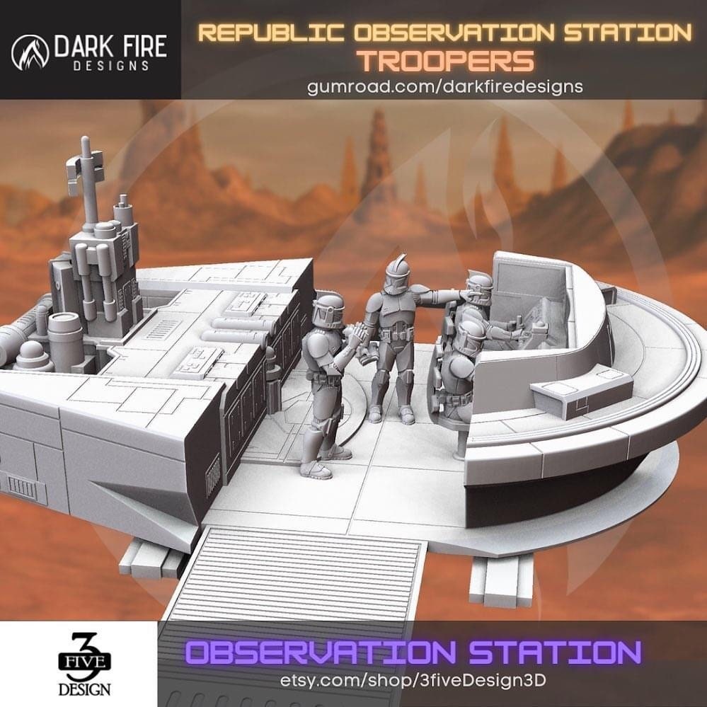 Star Wars Legion Observation Station Terrain .STL Download