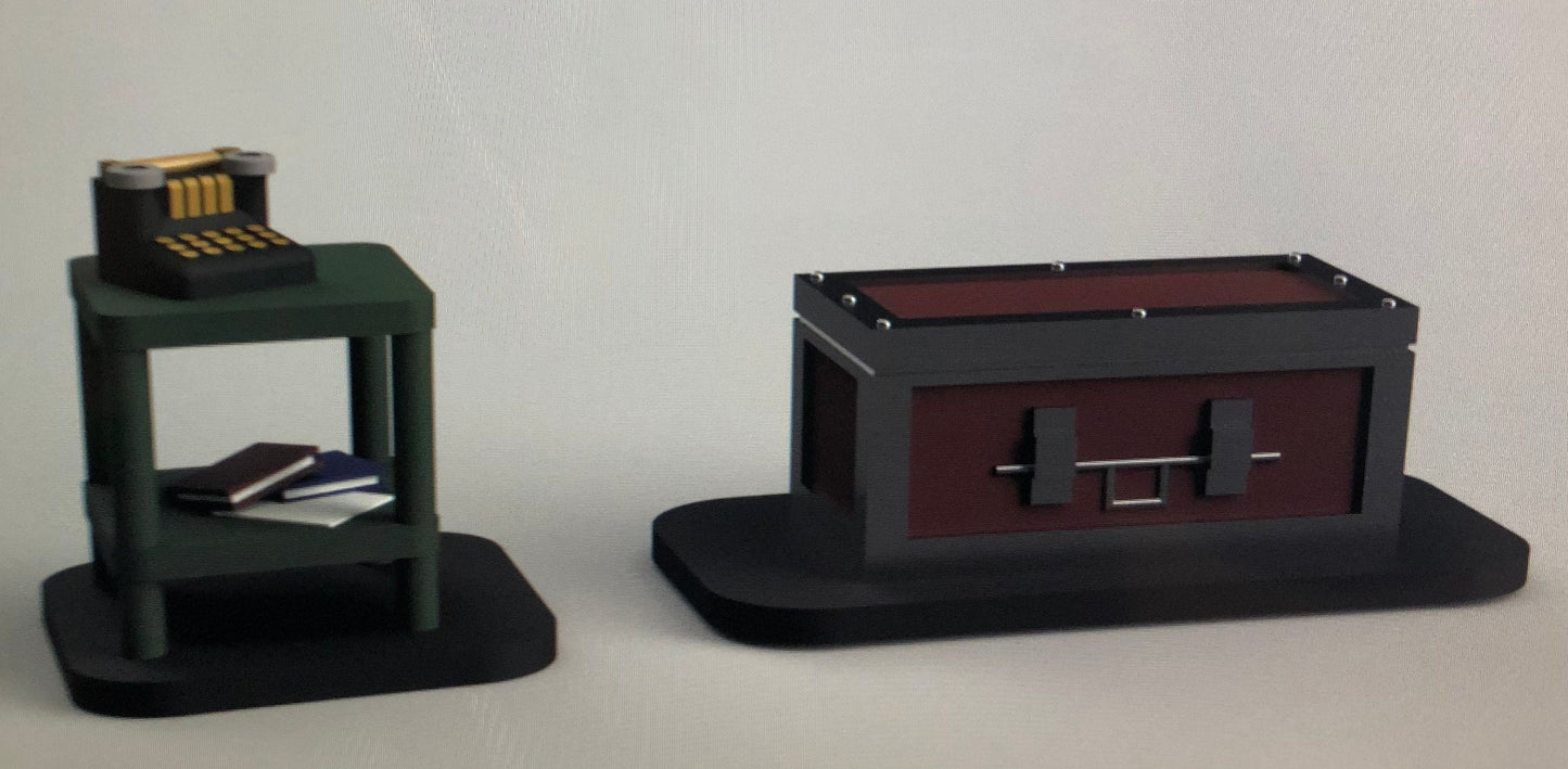 Resident Evil board Game Terrain items .SLT Digital Download